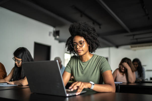 Student smiling during online class
